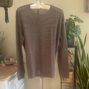 Uniqlo Dark Grey Brown Crewneck Thin Sweater